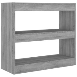 vidaXL Bücherregal/Raumteiler Grau Sonoma 80x30x72 cm