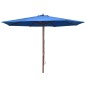 vidaXL Sonnenschirm mit Holzmast 350 cm Blau vidaXL Sonnenschirm mit Holzmast 350 cm Blau