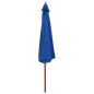 vidaXL Sonnenschirm mit Holzmast 350 cm Blau vidaXL Sonnenschirm mit Holzmast 350 cm Blau