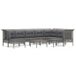 vidaXL 10-tlg. Garten-Lounge-Set mit Kissen Grau Poly Rattan vidaXL 10-tlg. Garten-Lounge-Set mit Kissen Grau Poly Rattan