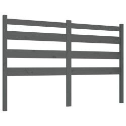 vidaXL Kopfteil Grau 126x4x100 cm Massivholz Kiefer