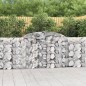 vidaXL Gabionen mit Hochbogen 12 Stk 300x30x100/120cm Verzinktes Eisen vidaXL Gabionen mit Hochbogen 12 Stk 300x30x100/120cm Verzinktes Eisen