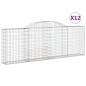 vidaXL Gabionen mit Hochbogen 12 Stk 300x30x100/120cm Verzinktes Eisen vidaXL Gabionen mit Hochbogen 12 Stk 300x30x100/120cm Verzinktes Eisen