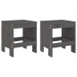vidaXL Gartenhocker 2 Stk. Grau 40x36x45 cm Massivholz Kiefer vidaXL Gartenhocker 2 Stk. Grau 40x36x45 cm Massivholz Kiefer