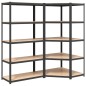 vidaXL Regale mit 5 Böden 2 Stk. Anthrazit Stahl & Holzwerkstoff vidaXL Regale mit 5 Böden 2 Stk. Anthrazit Stahl & Holzwerkstoff