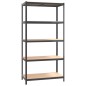 vidaXL Regale mit 5 Böden 2 Stk. Anthrazit Stahl & Holzwerkstoff vidaXL Regale mit 5 Böden 2 Stk. Anthrazit Stahl & Holzwerkstoff