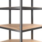vidaXL Regale mit 5 Böden 2 Stk. Anthrazit Stahl & Holzwerkstoff vidaXL Regale mit 5 Böden 2 Stk. Anthrazit Stahl & Holzwerkstoff