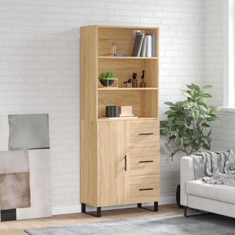 vidaXL Highboard Sonoma-Eiche 69,5x34x180 cm Holzwerkstoff vidaXL Highboard Sonoma-Eiche 69,5x34x180 cm Holzwerkstoff