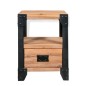 vidaXL Nachttisch Akazienholz Massiv Stahl 40 x 30 x 54 cm vidaXL Nachttisch Akazienholz Massiv Stahl 40 x 30 x 54 cm