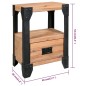 vidaXL Nachttisch Akazienholz Massiv Stahl 40 x 30 x 54 cm vidaXL Nachttisch Akazienholz Massiv Stahl 40 x 30 x 54 cm