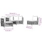 vidaXL 4-tlg. Garten-Lounge-Set mit Kissen Anthrazit Stahl vidaXL 4-tlg. Garten-Lounge-Set mit Kissen Anthrazit Stahl