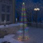 vidaXL Weihnachtsbaum in Kegelform 136 LEDs Bunt 70x240 cm vidaXL Weihnachtsbaum in Kegelform 136 LEDs Bunt 70x240 cm