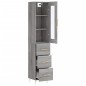 vidaXL Highboard Grau Sonoma 34,5x34x180 cm Holzwerkstoff vidaXL Highboard Grau Sonoma 34,5x34x180 cm Holzwerkstoff