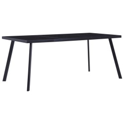 vidaXL Esstisch Schwarz 160 x 80 x 75 cm Hartglas