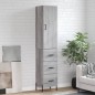 vidaXL Highboard Grau Sonoma 34,5x34x180 cm Holzwerkstoff vidaXL Highboard Grau Sonoma 34,5x34x180 cm Holzwerkstoff
