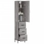 vidaXL Highboard Grau Sonoma 34,5x34x180 cm Holzwerkstoff vidaXL Highboard Grau Sonoma 34,5x34x180 cm Holzwerkstoff