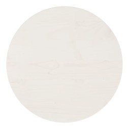 vidaXL Tischplatte Weiß Ø40x2,5 cm Massivholz Kiefer