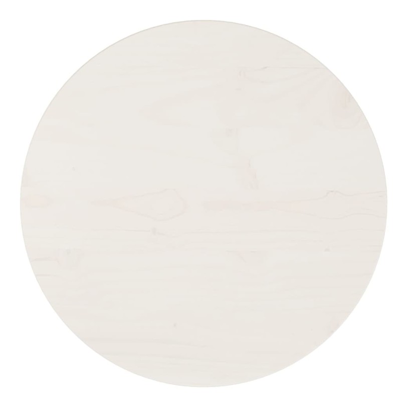 vidaXL Tischplatte Weiß Ø40x2,5 cm Massivholz Kiefer vidaXL Tischplatte Weiß Ø40x2,5 cm Massivholz Kiefer