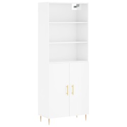 vidaXL Highboard Hochglanz-Weiß 69,5x34x180 cm Holzwerkstoff