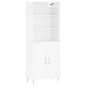 vidaXL Highboard Hochglanz-Weiß 69,5x34x180 cm Holzwerkstoff vidaXL Highboard Hochglanz-Weiß 69,5x34x180 cm Holzwerkstoff