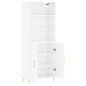vidaXL Highboard Hochglanz-Weiß 69,5x34x180 cm Holzwerkstoff vidaXL Highboard Hochglanz-Weiß 69,5x34x180 cm Holzwerkstoff