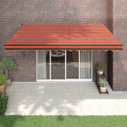 vidaXL Gelenkarmmarkise Orange und Braun 4,5x3 m Stoff und Aluminium