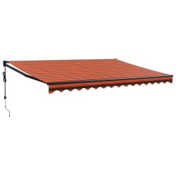 vidaXL Gelenkarmmarkise Orange und Braun 4,5x3 m Stoff und Aluminium