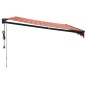 vidaXL Gelenkarmmarkise Orange und Braun 4,5x3 m Stoff und Aluminium vidaXL Gelenkarmmarkise Orange und Braun 4,5x3 m Stoff und Aluminium
