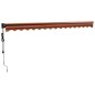 vidaXL Gelenkarmmarkise Orange und Braun 4,5x3 m Stoff und Aluminium vidaXL Gelenkarmmarkise Orange und Braun 4,5x3 m Stoff und Aluminium