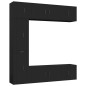 vidaXL 7-tlg. TV-Schrank-Set Schwarz Holzwerkstoff vidaXL 7-tlg. TV-Schrank-Set Schwarz Holzwerkstoff