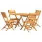 vidaXL 5-tlg. Garten-Essgruppe Massivholz Teak vidaXL 5-tlg. Garten-Essgruppe Massivholz Teak