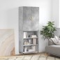 Highboard Betongrau 69,5x34x180 cm Holzwerkstoff Highboard Betongrau 69,5x34x180 cm Holzwerkstoff