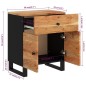 vidaXL Nachttisch 50x33x60 cm Massivholz Akazie & Holzwerkstoff vidaXL Nachttisch 50x33x60 cm Massivholz Akazie & Holzwerkstoff