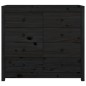 vidaXL Beistellschrank Schwarz 100x40x90 cm Massivholz Kiefer vidaXL Beistellschrank Schwarz 100x40x90 cm Massivholz Kiefer