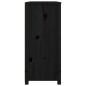 vidaXL Beistellschrank Schwarz 100x40x90 cm Massivholz Kiefer vidaXL Beistellschrank Schwarz 100x40x90 cm Massivholz Kiefer