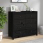 vidaXL Beistellschrank Schwarz 100x40x90 cm Massivholz Kiefer vidaXL Beistellschrank Schwarz 100x40x90 cm Massivholz Kiefer