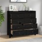 vidaXL Beistellschrank Schwarz 100x40x90 cm Massivholz Kiefer vidaXL Beistellschrank Schwarz 100x40x90 cm Massivholz Kiefer