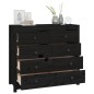 vidaXL Beistellschrank Schwarz 100x40x90 cm Massivholz Kiefer vidaXL Beistellschrank Schwarz 100x40x90 cm Massivholz Kiefer