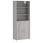 vidaXL Highboard Grau Sonoma 69,5x34x180 cm Holzwerkstoff vidaXL Highboard Grau Sonoma 69,5x34x180 cm Holzwerkstoff