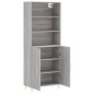 vidaXL Highboard Grau Sonoma 69,5x34x180 cm Holzwerkstoff vidaXL Highboard Grau Sonoma 69,5x34x180 cm Holzwerkstoff