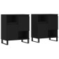 vidaXL Sideboards 2 Stk. Schwarz Holzwerkstoff vidaXL Sideboards 2 Stk. Schwarz Holzwerkstoff