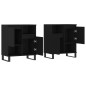 vidaXL Sideboards 2 Stk. Schwarz Holzwerkstoff vidaXL Sideboards 2 Stk. Schwarz Holzwerkstoff