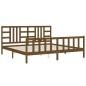 vidaXL Massivholzbett mit Kopfteil Honigbraun 200x200 cm vidaXL Massivholzbett mit Kopfteil Honigbraun 200x200 cm