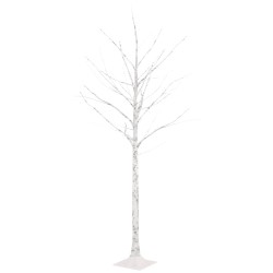 vidaXL LED-Birke Warmweiß 96 LEDs 180 cm