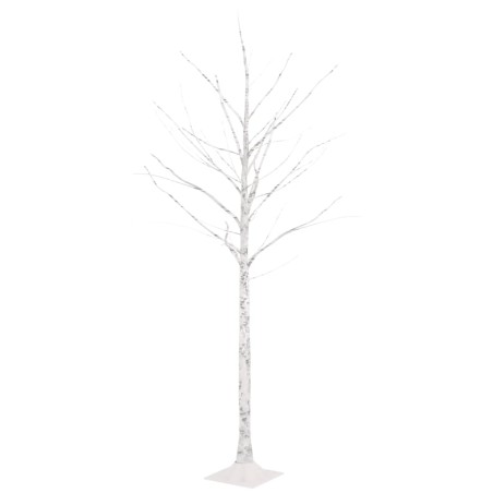 vidaXL LED-Birke Warmweiß 96 LEDs 180 cm