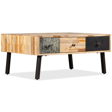 vidaXL Couchtisch Recyceltes Massivholz Teak 90 x 65 x 40 cm 