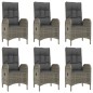 vidaXL 9-tlg. Garten-Essgruppe mit Kissen Schwarz und Grau Poly Rattan vidaXL 9-tlg. Garten-Essgruppe mit Kissen Schwarz und Grau Poly Rattan