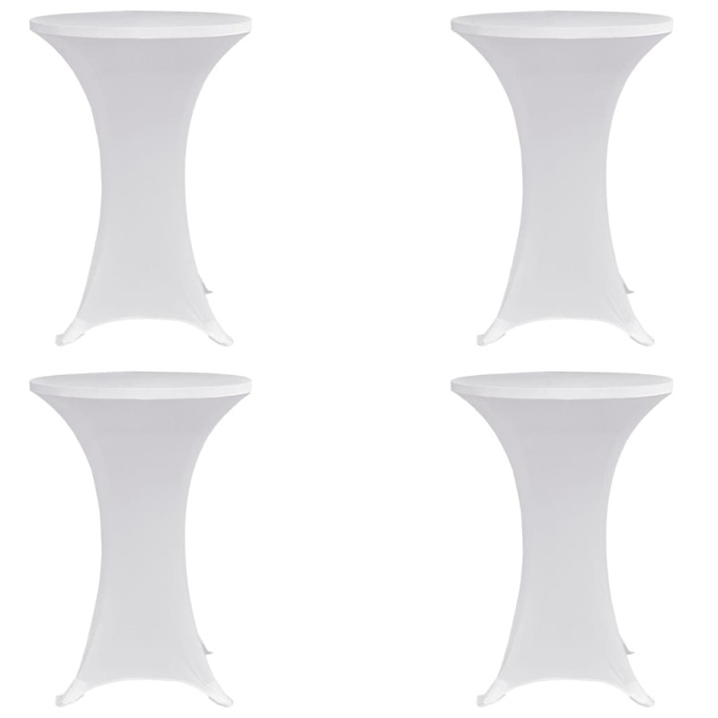 Stehtischhussen 4 Stk. Ø 70 cm Weiß Stretch Stehtischhussen 4 Stk. Ø 70 cm Weiß Stretch