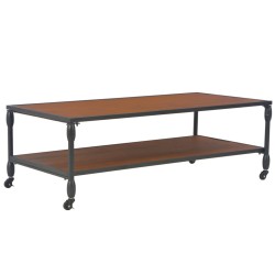 vidaXL Couchtisch mit Ablagefläche 120x60x40 cm Massivholz Tanne