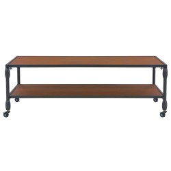 vidaXL Couchtisch mit Ablagefläche 120x60x40 cm Massivholz Tanne